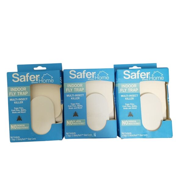 Safer Home SH502 Indoor Plug-In Fly Trap for Flies, etc 3 Devices + 6 Glue Cards - Picture 1 of 3